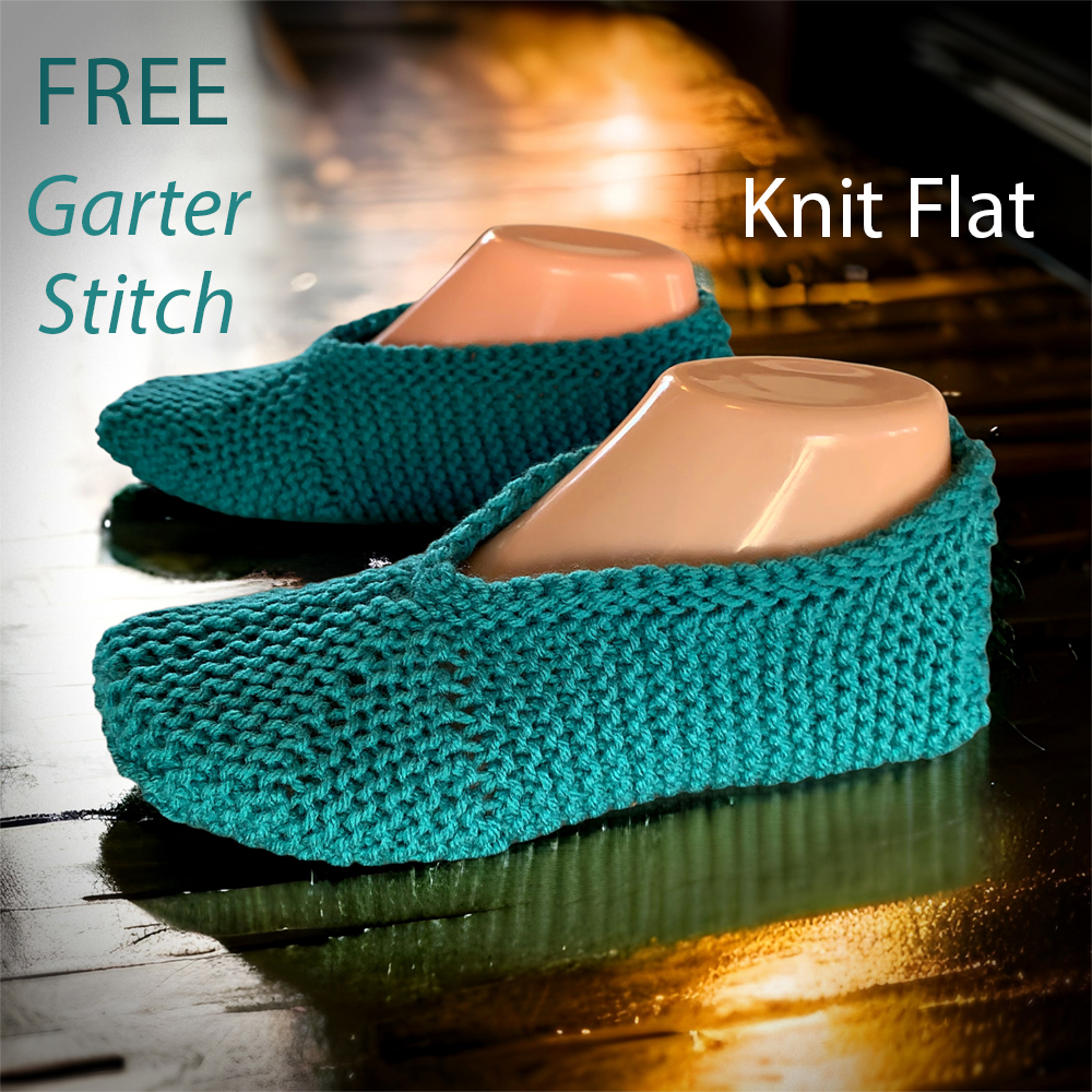 Free Knitting Pattern Minimalist Round Toe Slippers
