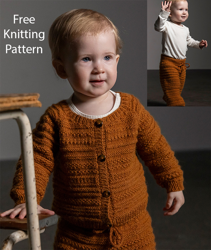 Free Baby Mio Cardigan and Pants Knitting Pattern