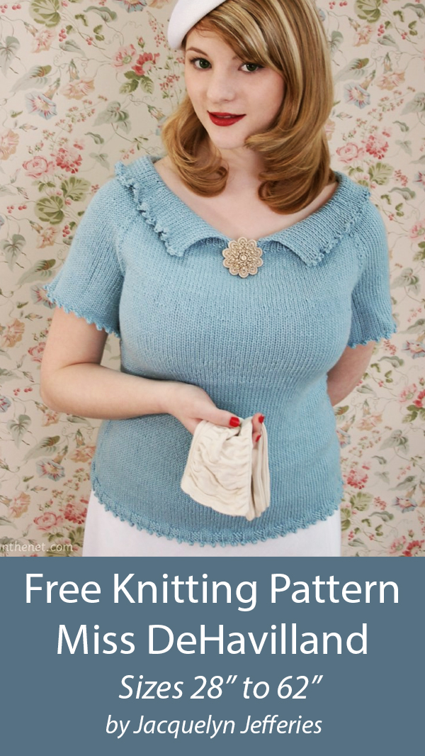 Free Miss DeHavilland Sweater Knitting Pattern