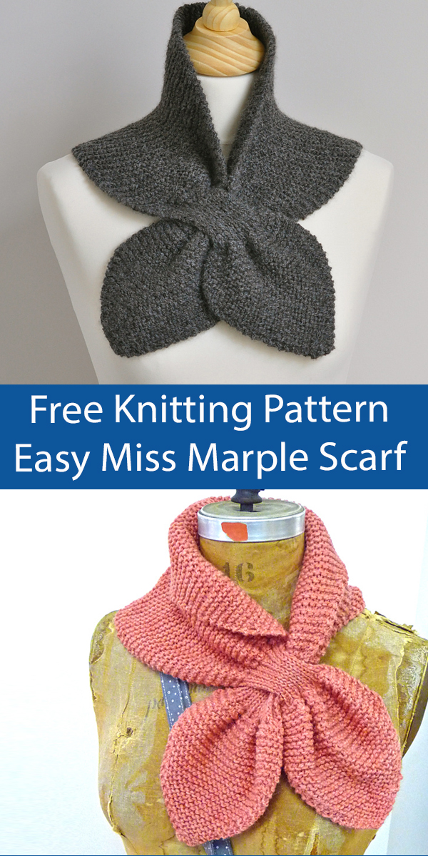 Free Scarf Knitting Pattern Miss Marple Scarf