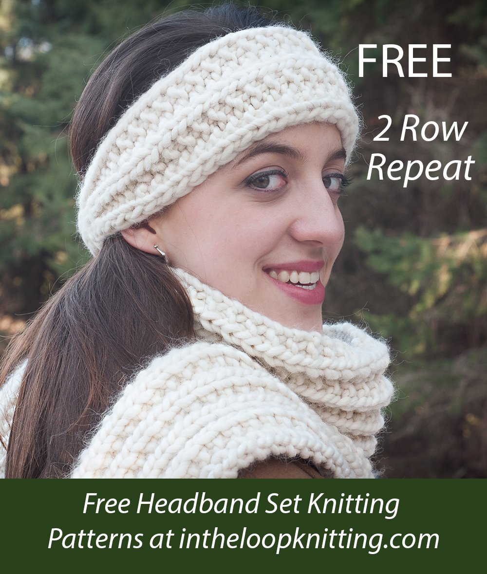 Free Easy Scarf and Headband Knitting Pattern Mistake Stitch Set