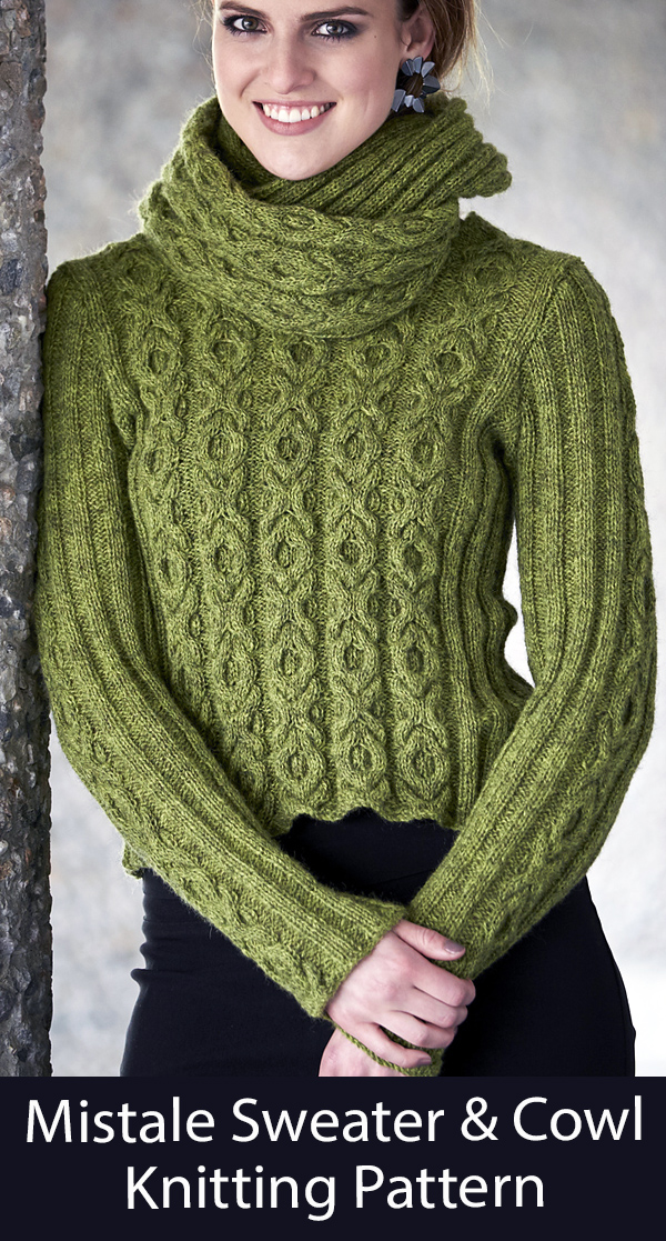 Sweater and Cowl Knitting Pattern Mistale Jumper