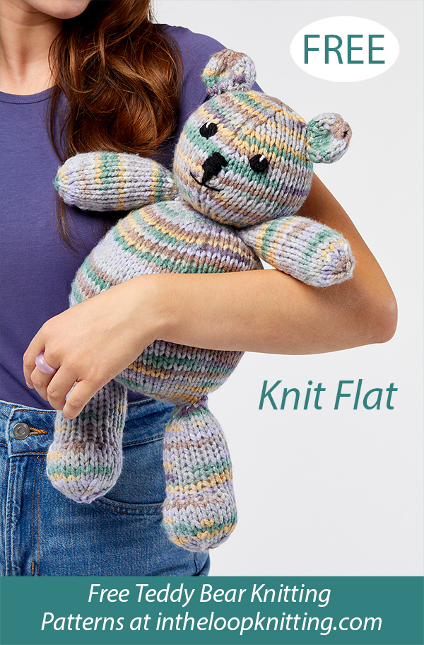 Free Misty Bear Knitting Pattern Knit Flat