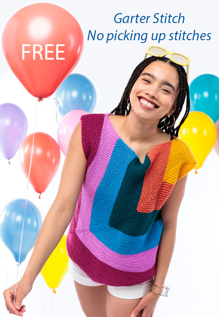 Free Mitered Angled Knit Vest Knitting Pattern 