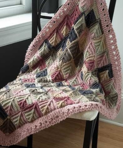 Knitting pattern for Mitered Baby Blanket and more baby blanket knitting patterns