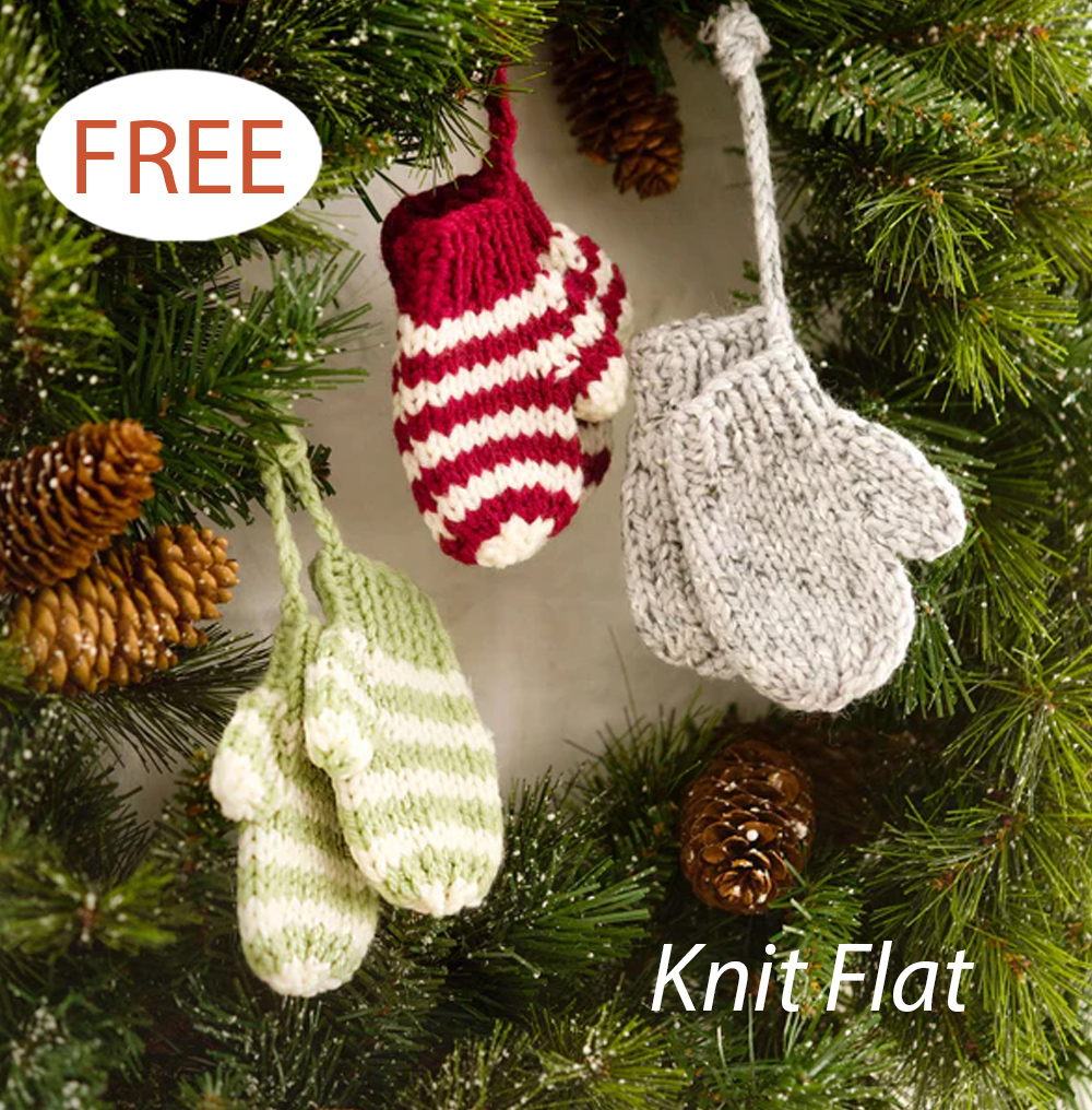 Free knitting pattern Mitten Ornaments knitting patterns