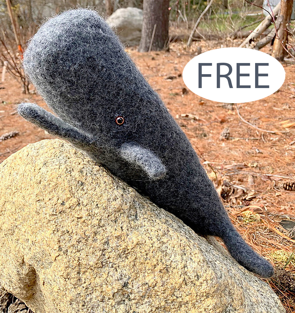 Free knitting pattern for Moby Richard Whale knitting patterns