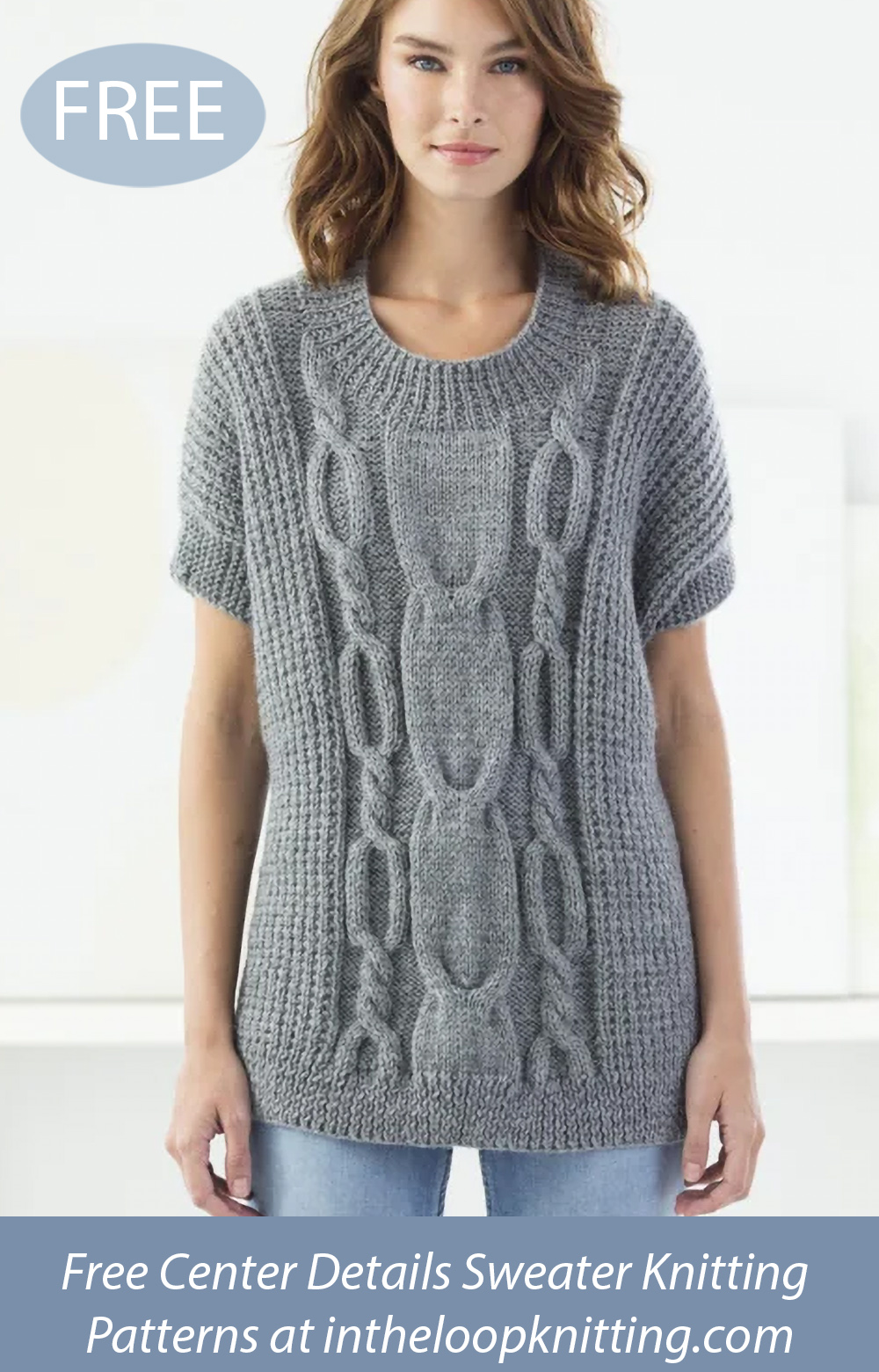 Free Modern Cable Pullover Sweater Knitting Pattern