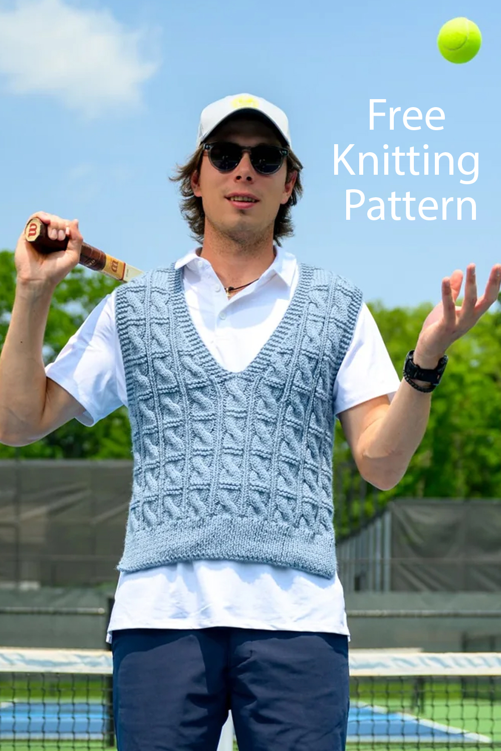 Free Womens Sweater Knitting Pattern Modern Cabled Vest