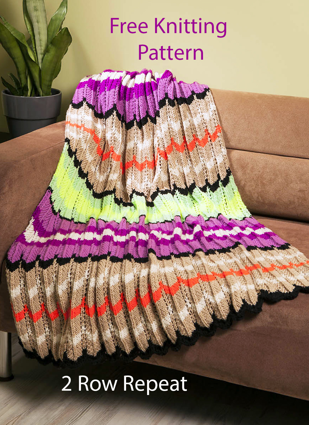 Free Modern Chevron Throw Knitting Pattern