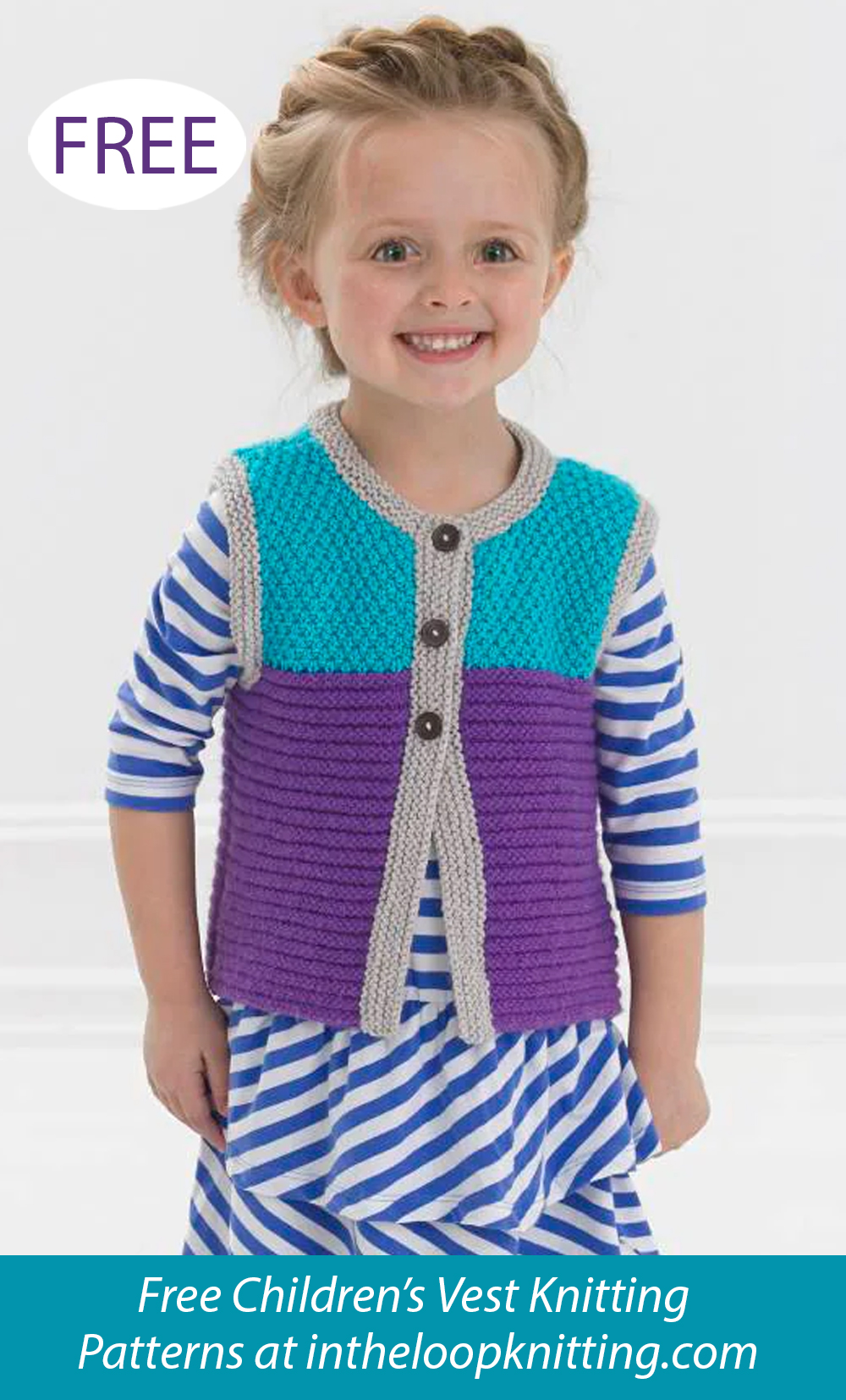 Free Modern Colorblock Vest Knitting Pattern