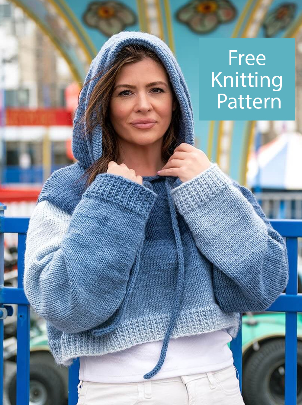 Free Modern Hoodie Hooded Sweater Knitting Pattern