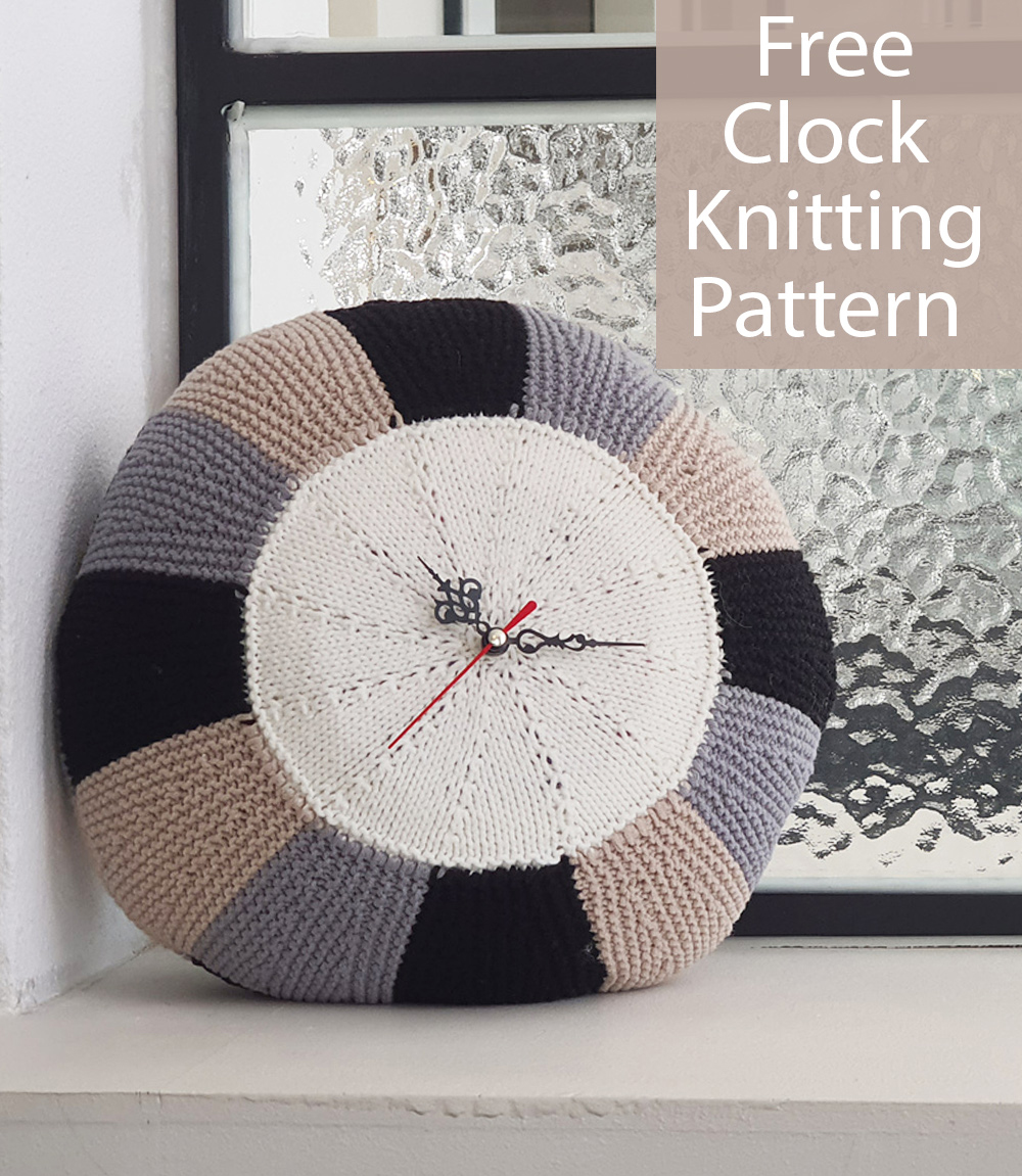 Free Modern Knit Clock Knitting Pattern