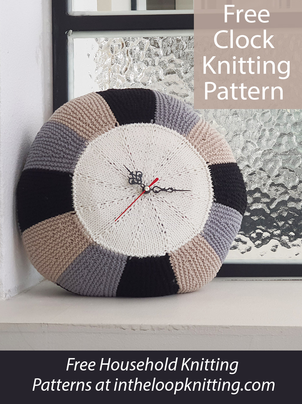 Free Modern Knit Clock Knitting Pattern 