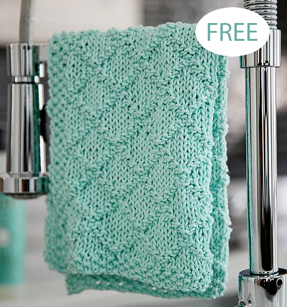 Free Knitting Pattern Modern Dish Towel