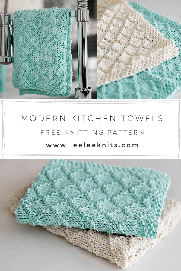Free Knitting Pattern Modern Dish Towel