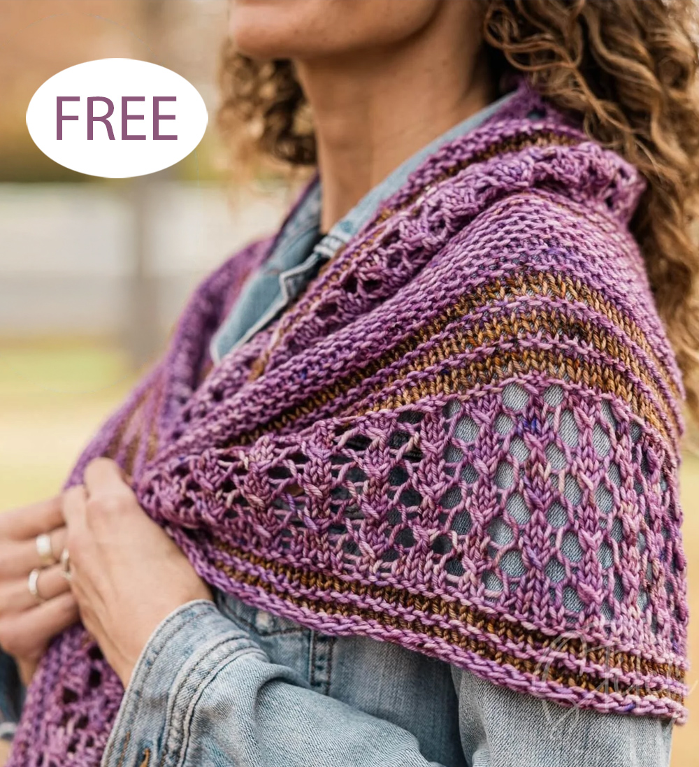 Free Modified Butterfly Shawl Knitting Pattern