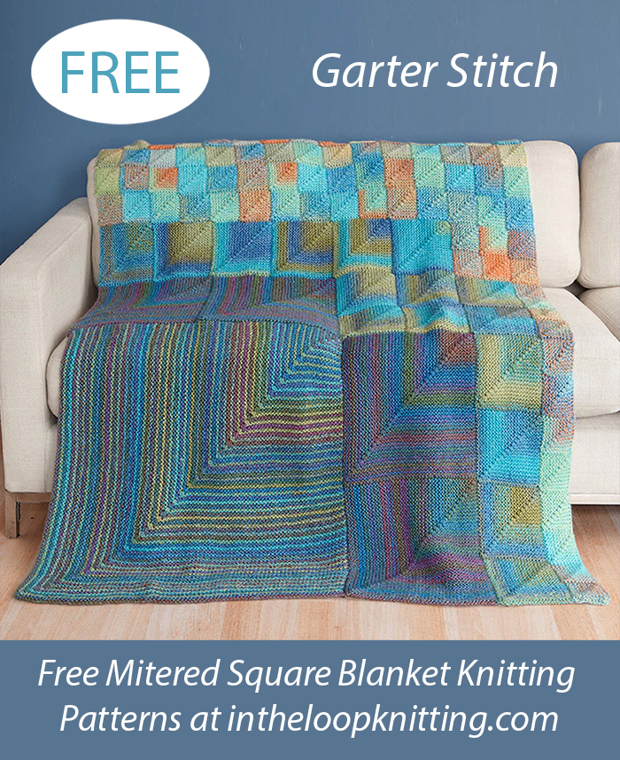 Free Modular Miters Afghan Knitting Pattern