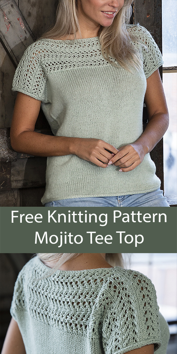 Free Knitting Pattern Mojito Tee Top
