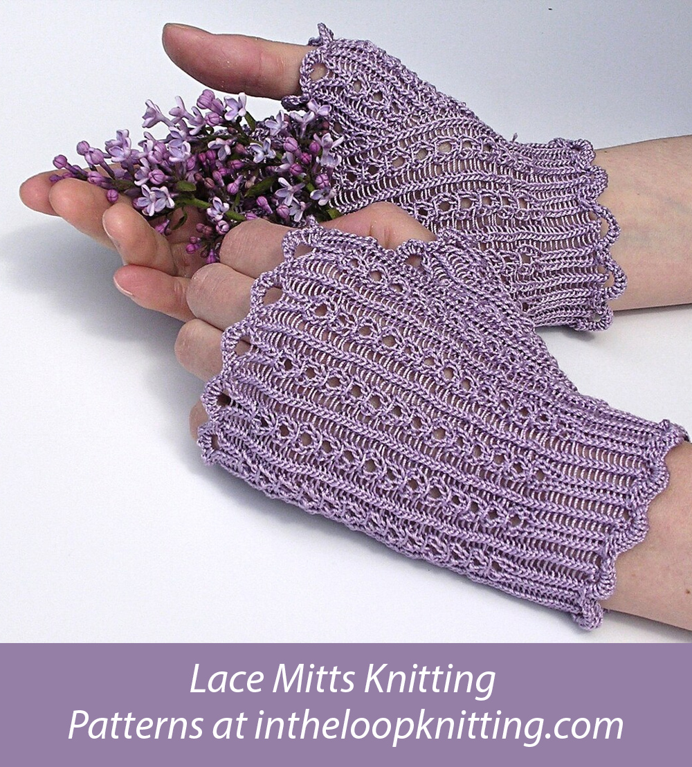 Moonlit Night Mitts  Fingerless Gloves Knitting Pattern