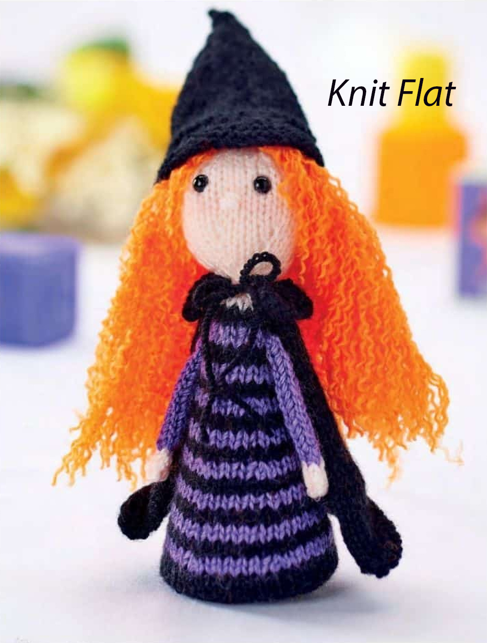 Knitting Pattern for Monica the Witch Halloween Ornaments
