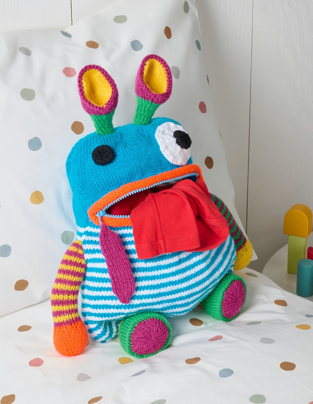 Monster PJ Tidy Knitting Pattern