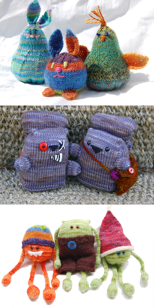 4 SIZES PINEAPLE PUMPKIN /& BERRY MITTENS to KNIT in WORSTED WEIGHT YARN