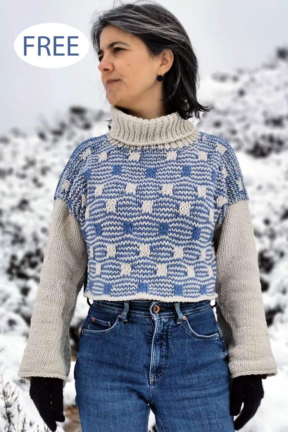 Free Sweater Knitting Pattern Montanha Azul