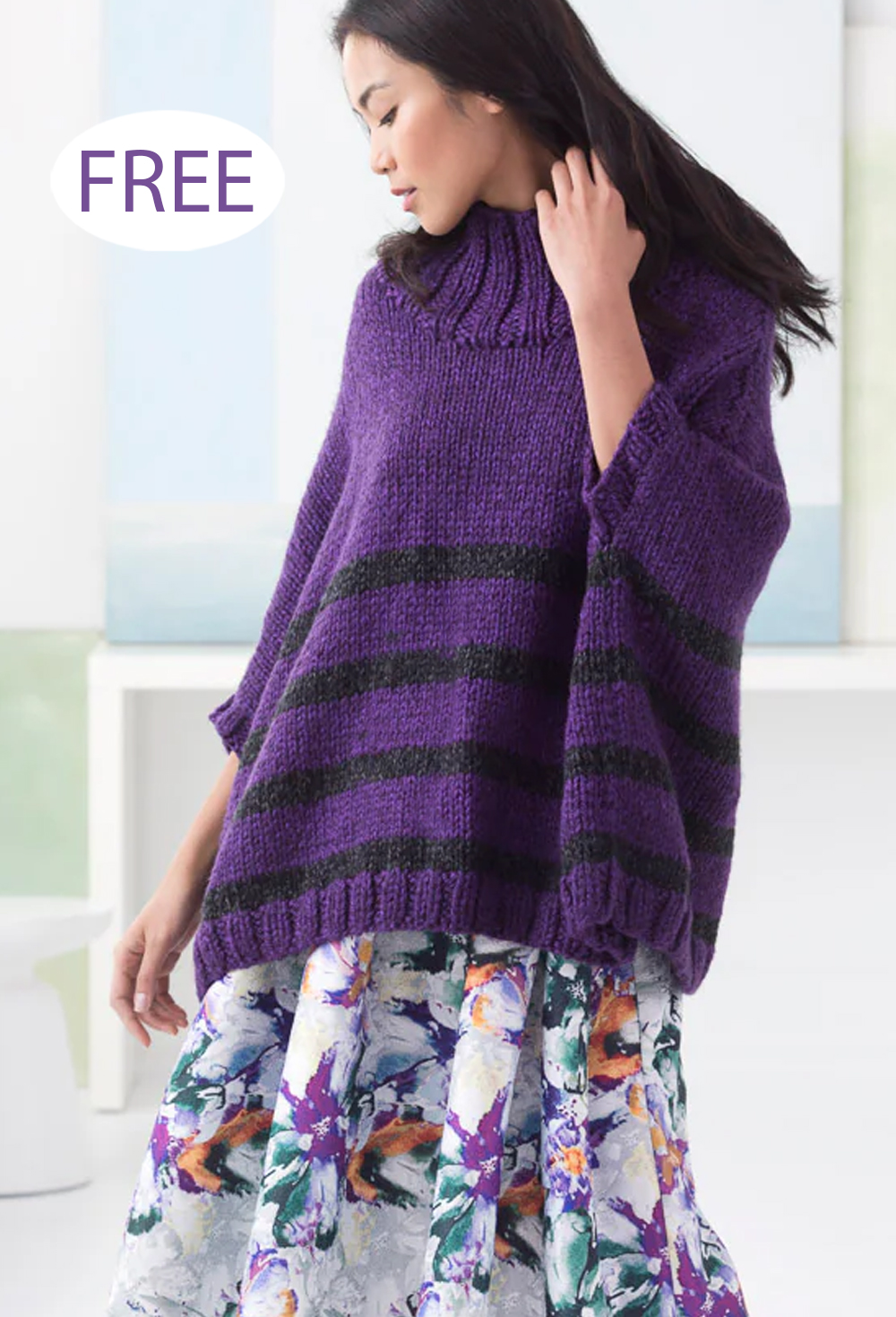 Free Knitting Pattern Montclair Poncho