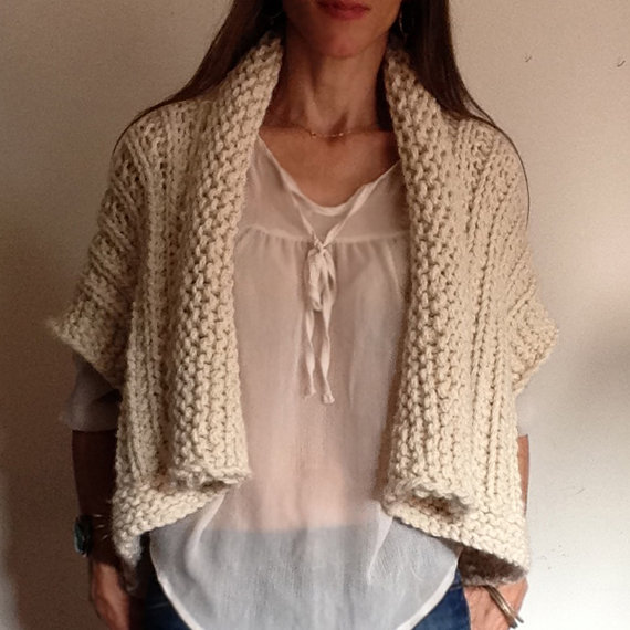 Knitting pattern for Montreal Shrug Short Sleeved Cardigan