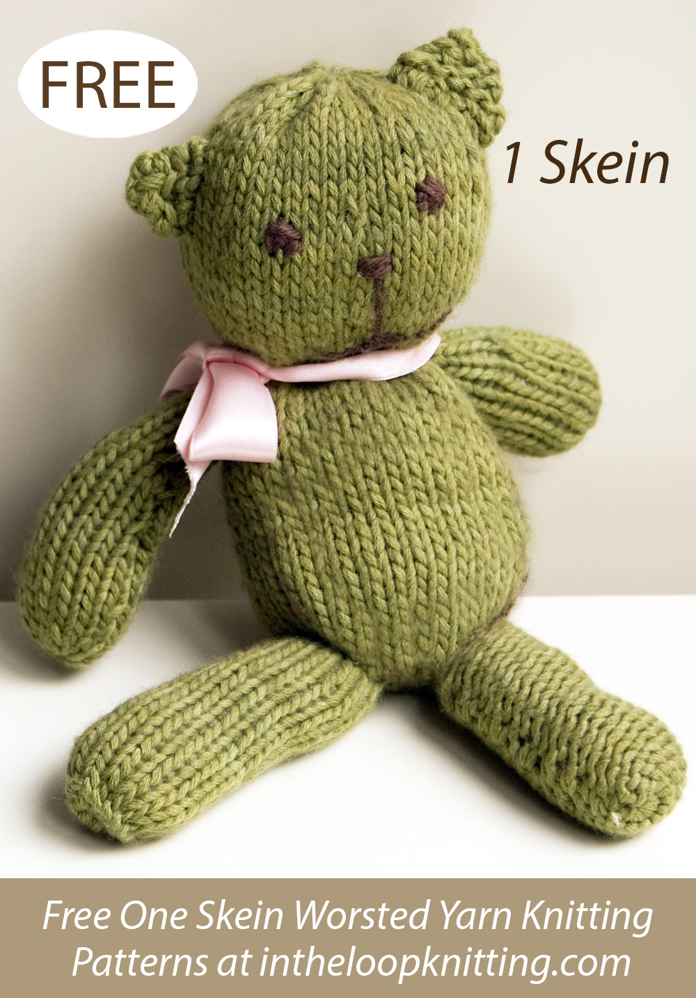 Free One Skein Monty Teddy Knitting Pattern