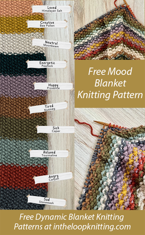 Free Mood Tracker Blanket Knitting Pattern