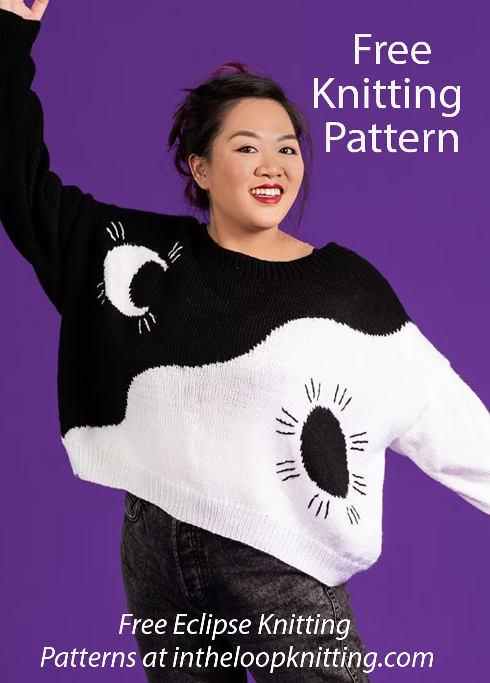 Free Eclipse Moon and Sun Sweater Knitting Pattern