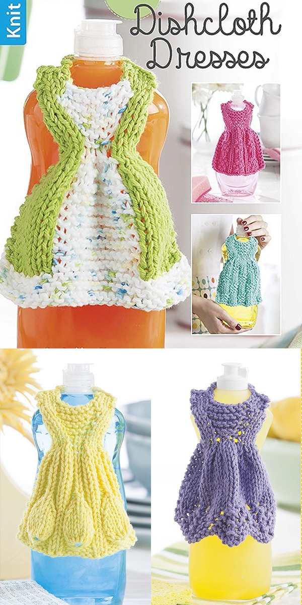 More Dishcloth Dresses Knitting Patterns