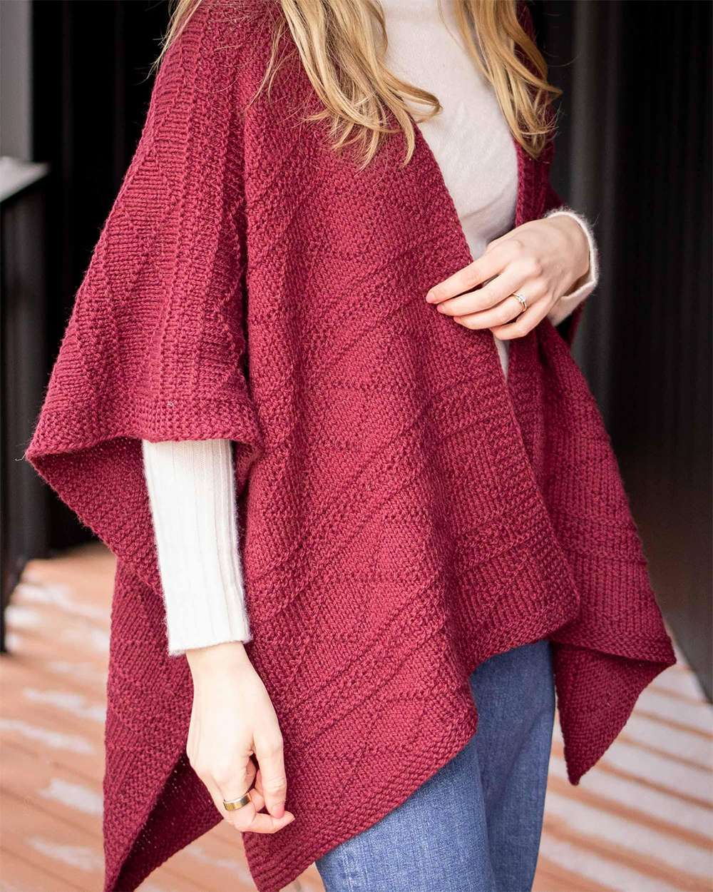 Shawl Knitting Pattern Morningside Cape Ruana