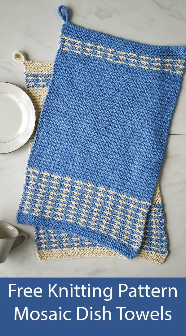 Free Knitting Pattern Mosaic Dish Towels