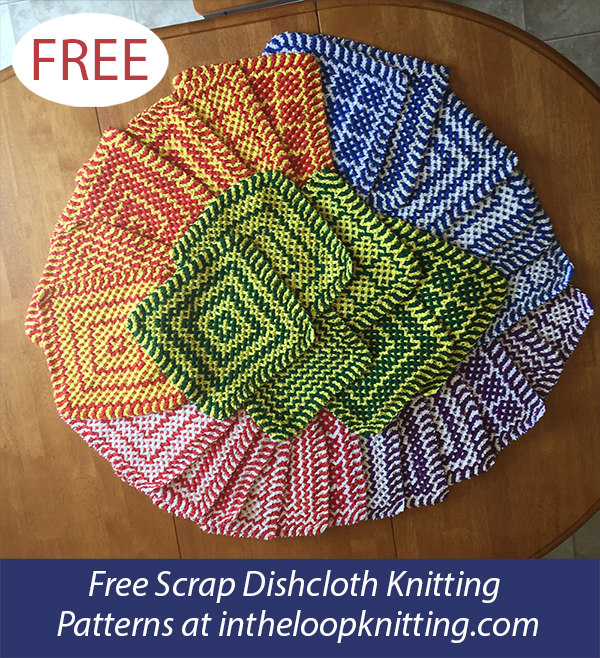 Free Mosaic Dishcloth Knitting Pattern Scrap Yarn