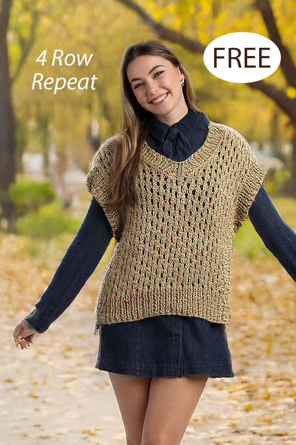 Free Womens Sweater Knitting Pattern Mossy Forest Vest
