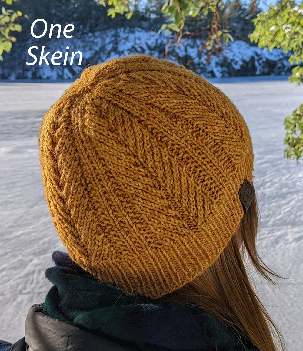 Mossy Lane Hat  Knitting Pattern 1 Skein