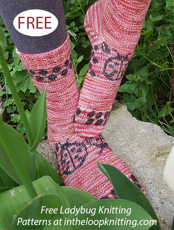 Free Mother Ladybird Socks Knitting Pattern