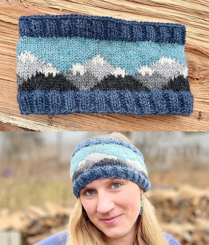 Mountain Headband Knitting Pattern