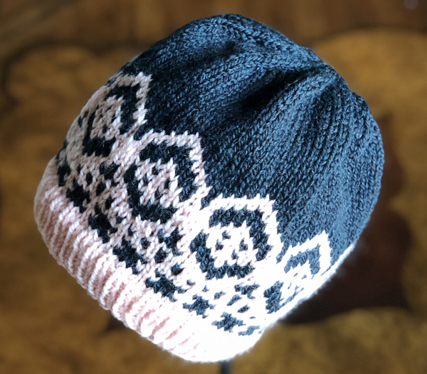 Knitting Pattern for Mountain Majesty Hat with Crown Motif