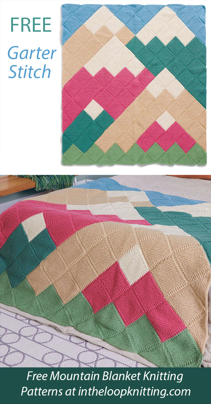 Free Mountain Peaks Blanket Knitting Pattern