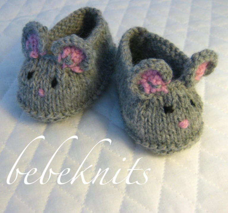 Knitting Pattern for Mouse Baby Booties