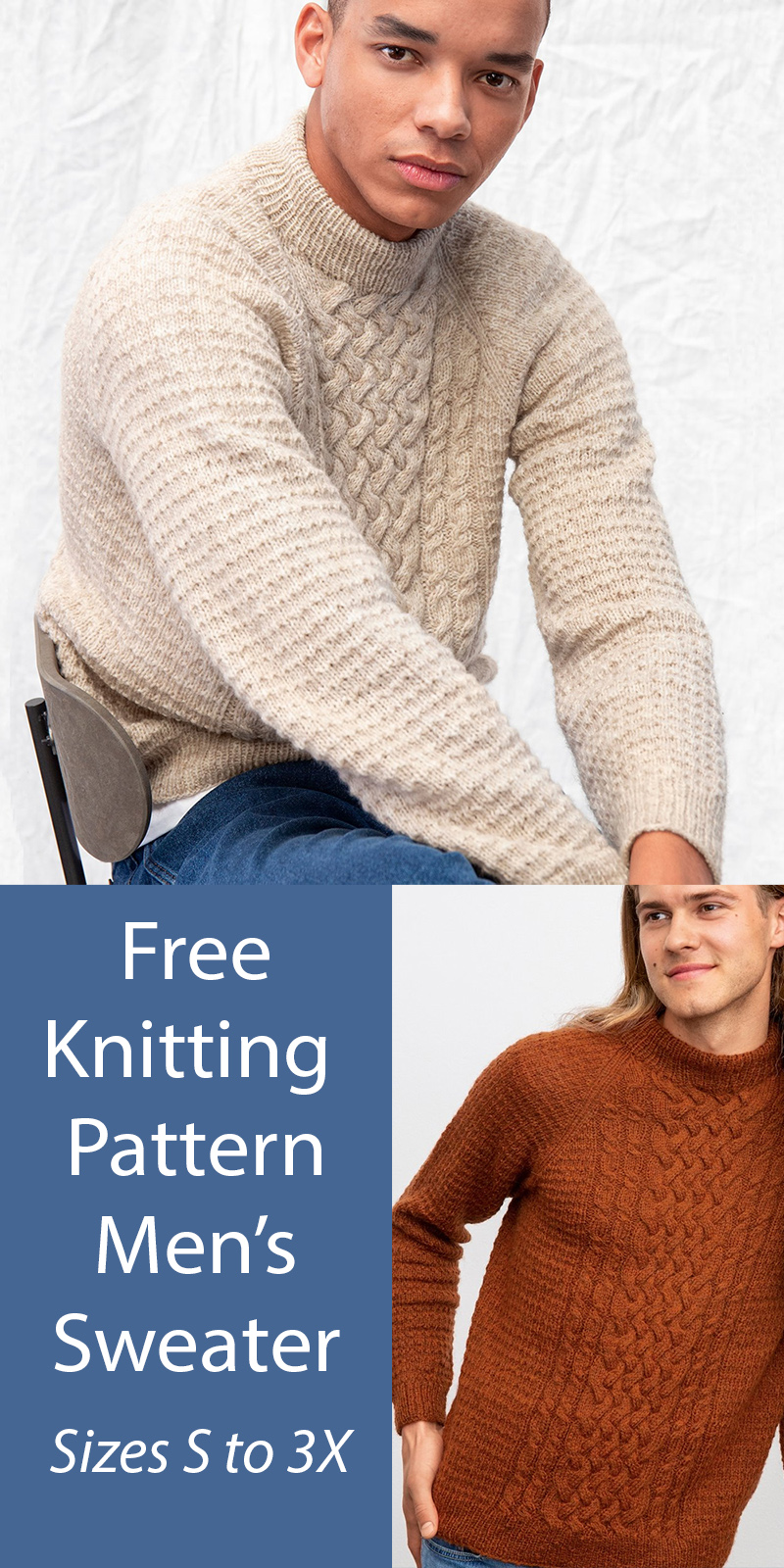 Free Men's Sweater Knitting Pattern Mr. Gorgeous Sweater