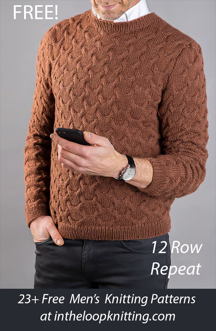 Free Men's Sweater Knitting Pattern Mr. Twist Jumper