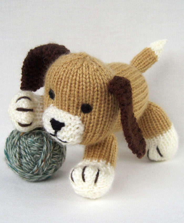 Knitting Pattern for Muffin the Puppy