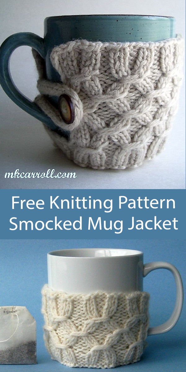 Free Cup Cozy Knitting Pattern Stashbuster Mug Jacket