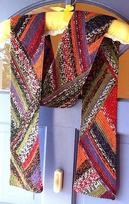 Free Knitting Pattern for Reversible Multidirectional Diagonal Scarf