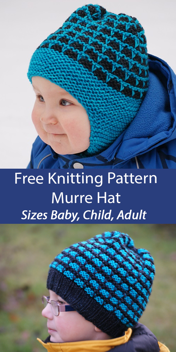 Free Baby Hat Knitting Pattern Murre Ear Flaps Hat